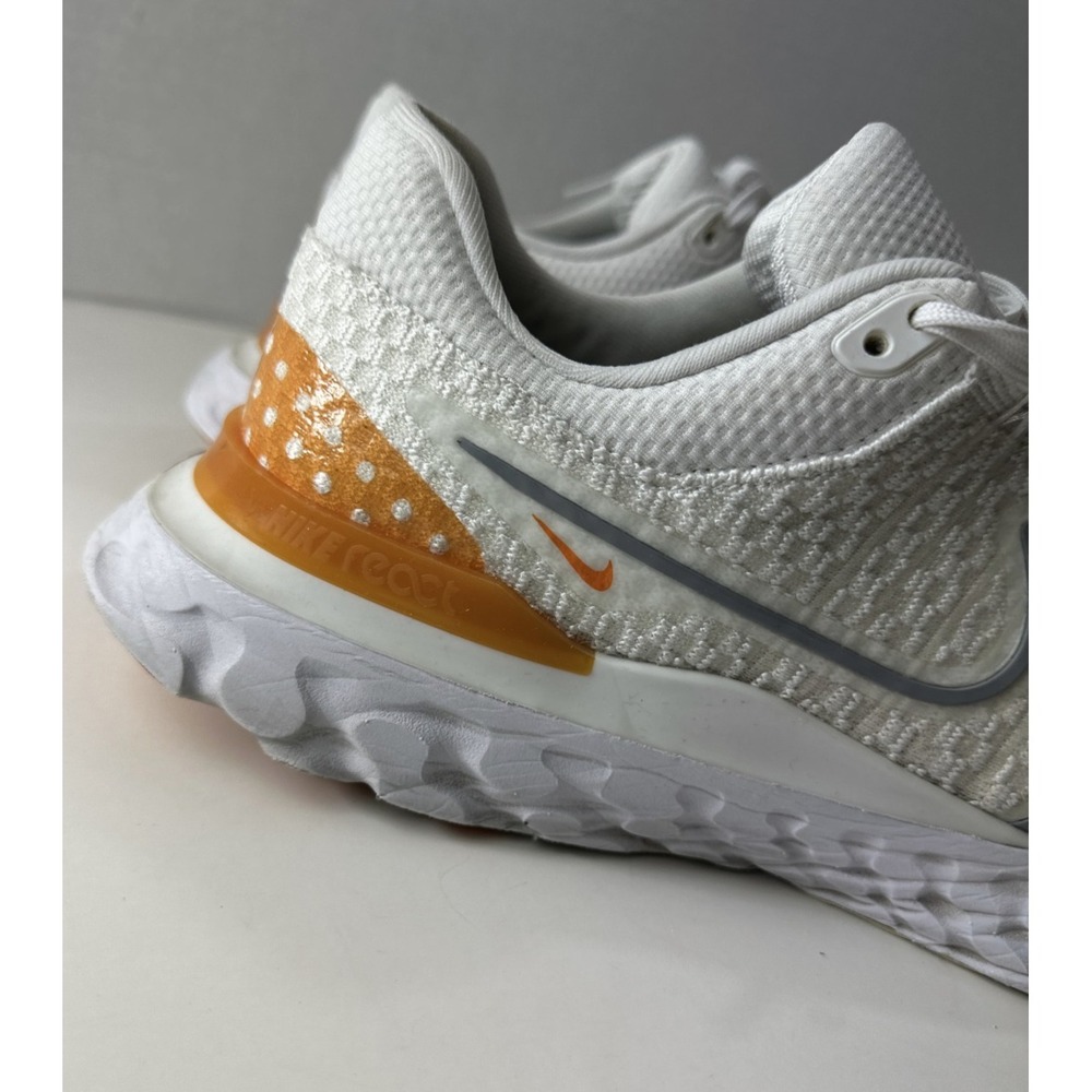 Nike React Infinity Run Flyknit 3 Shoes White Grey Kumquat Mens 11.5 DH5392-100 - Picture 7 of 16